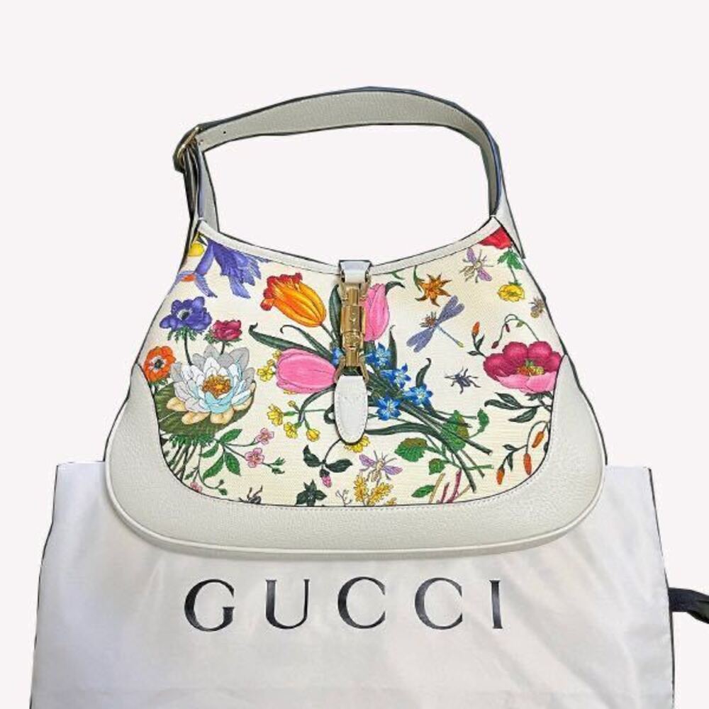GUCCI Jackie Hobo Bag White